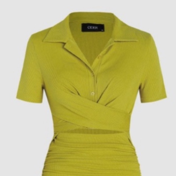 Elegant Lime Green Midi Cider Dress Size XL. - Picture 3 of 15